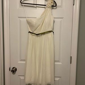 Va Et Vien by BHLDN one shoulder cream dress sz 12